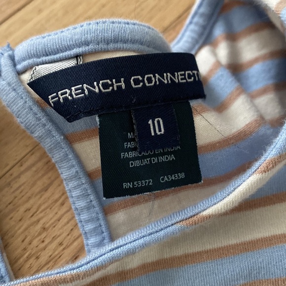 French Connection Baby Blue Striped Mini Dress - Picture 6 of 7